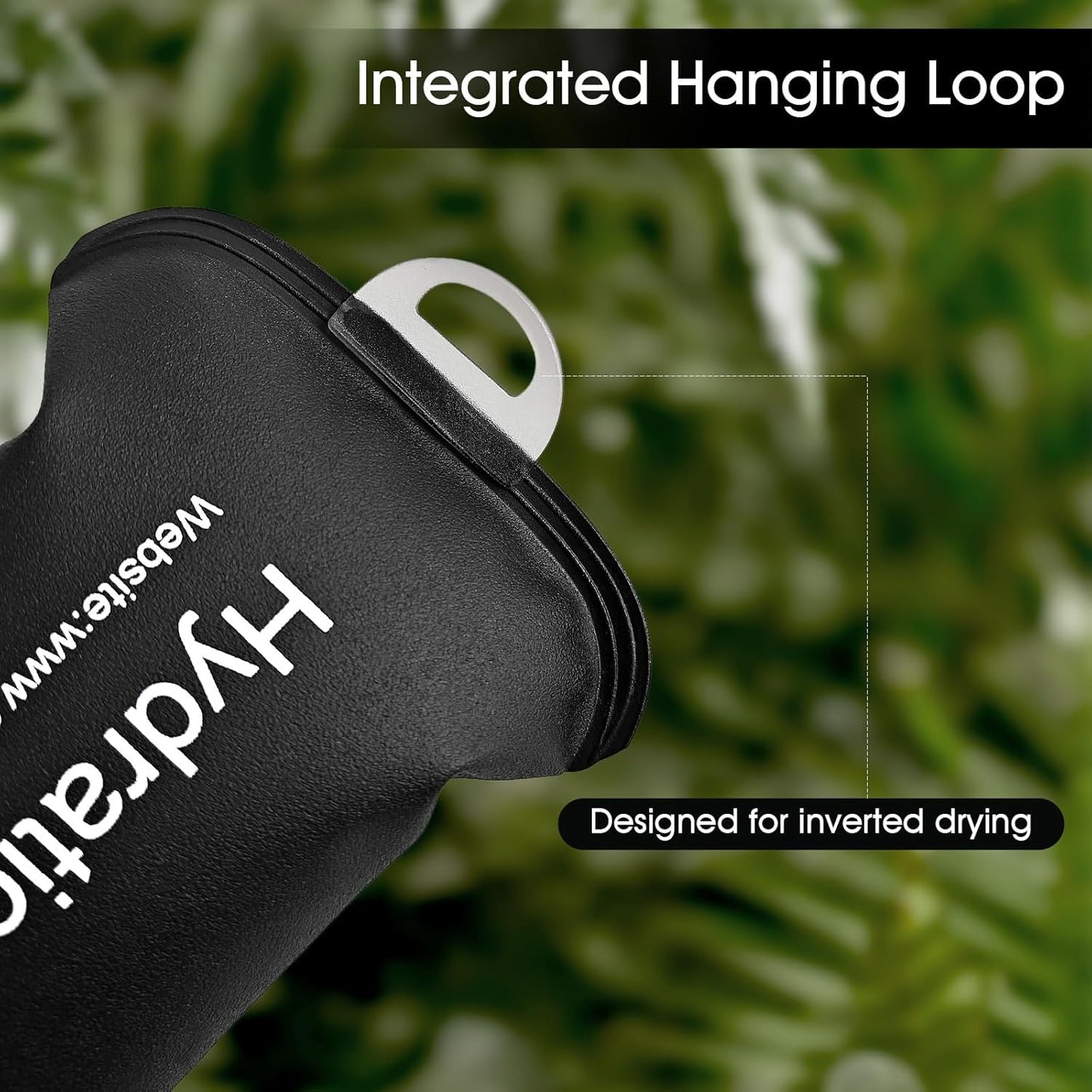 GYGYL Soft Flask, TPU Collapsible Soft Water Bottle for Hydration Pack, Running Vest, Leak-Proof Folding Water Bottle for Hiking Cycling Climbing Jogging-500ml Black, 2pcs