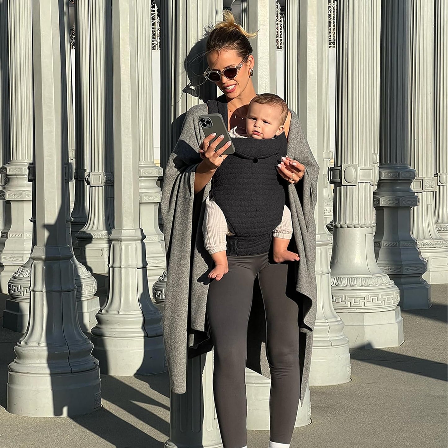 Bumpsuit Baby Carrier for Men Women Newborn to Toddler (7-45 lbs), Ergonomic Face-in & Face-Out Quilted Shell Baby Wearing Carrier with Pockets and Padded Cross Over Back Straps