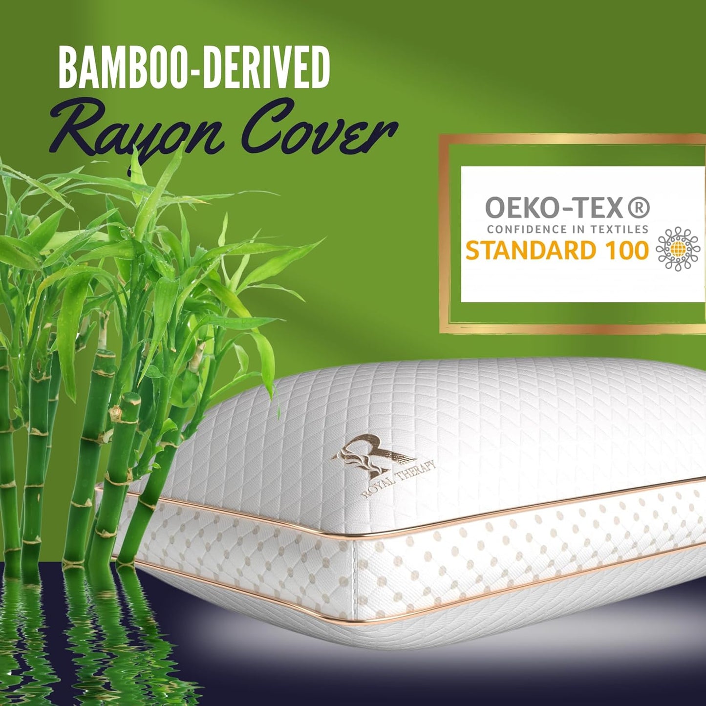 Royal Therapy King Memory Foam Pillow, Adjustable Shredded Odor-Free Pillow for Neck & Shoulder Pain Relief, Support for Back, Stomach, Side Sleepers, AirFlowPRO