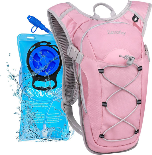 Zavothy Hydration Backpack with 2L Hydration Bladder Water Backpack for Hiking Hydration Pack for Running Cycling Hiking