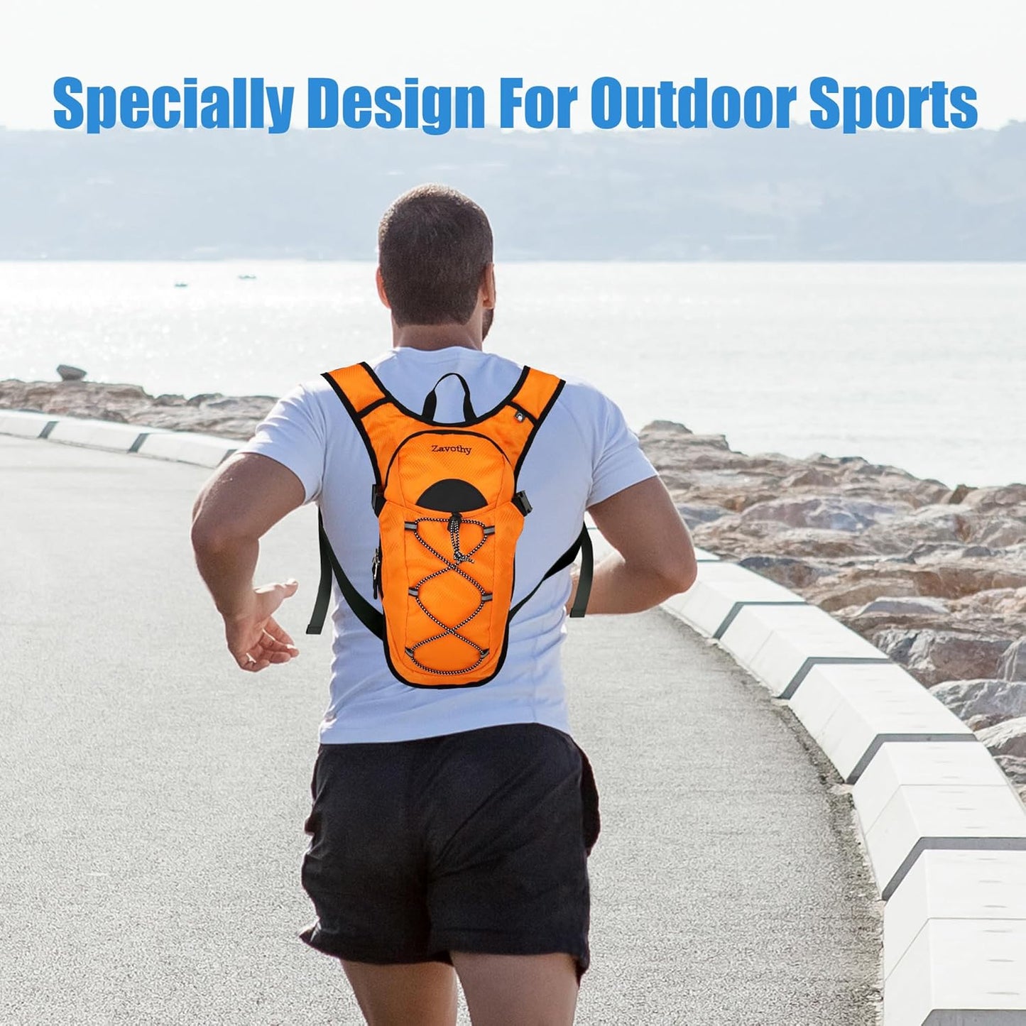 Zavothy Hydration Backpack with 2L Hydration Bladder Water Backpack for Hiking Hydration Pack for Running Cycling Hiking