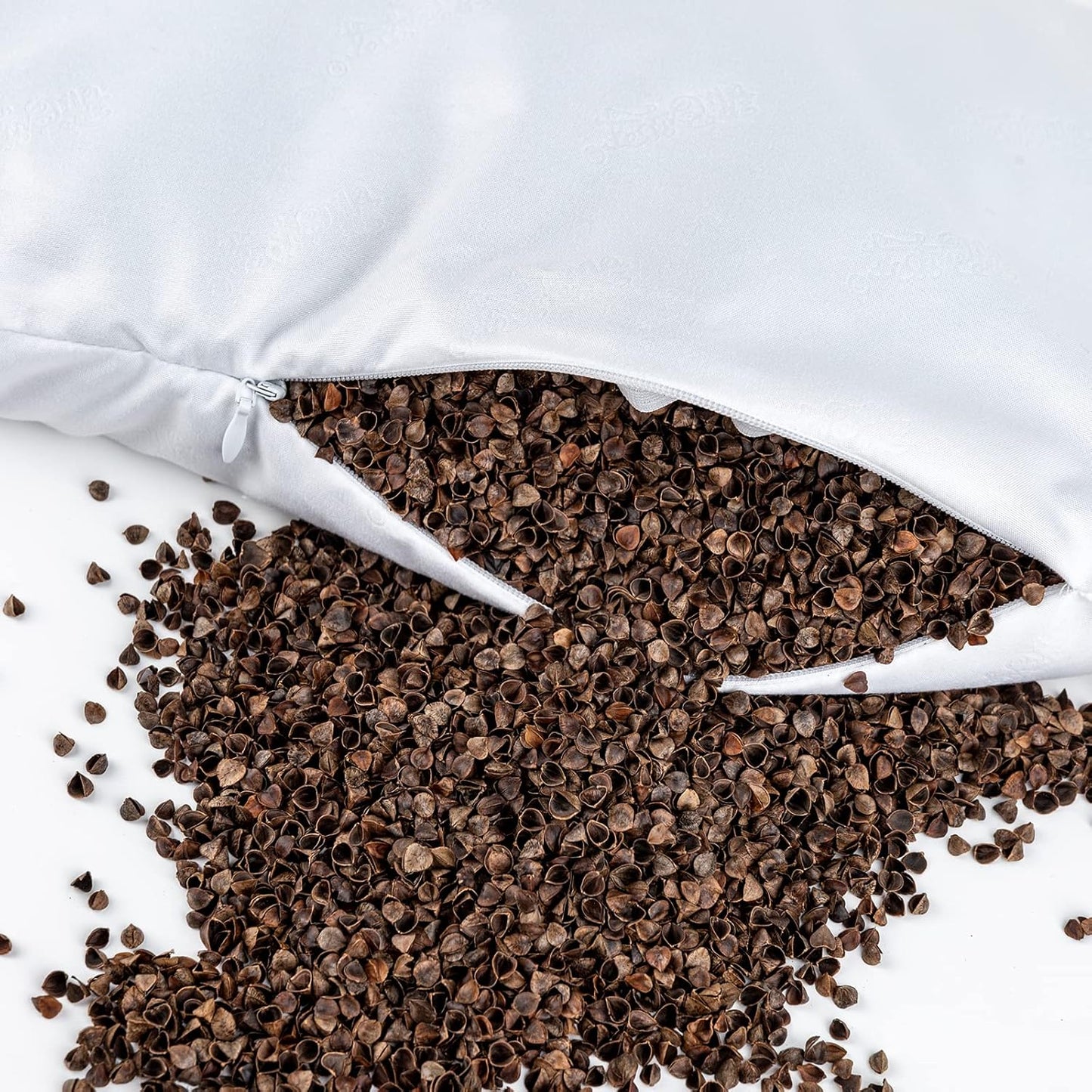 Buckwheat Neck Support Pillow Cervical Neck Cylinder Bolster Pillow Neck Pain Relief Breathable Comfortable for Back and Side Sleepers Round Pillows for Lunch Break Yellow, 6x15 Inch