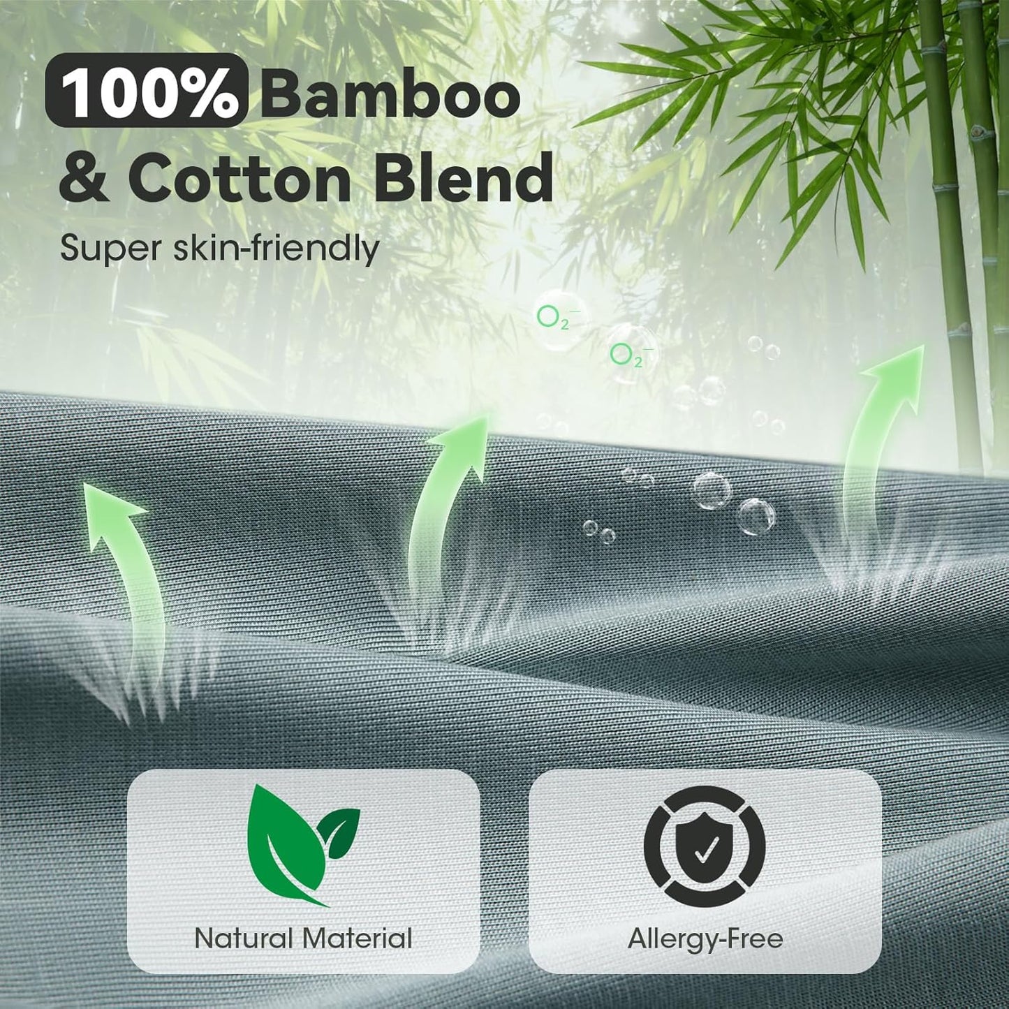 3D Bamboo Cotton Sleep Mask with Bluetooth 5.4 Headphone, Music Wireless Bluetooth Blackout Eye Mask for Side Sleepers, Earphones HD Speaker Microphone for Travel, Gifts for Women Men, Grey