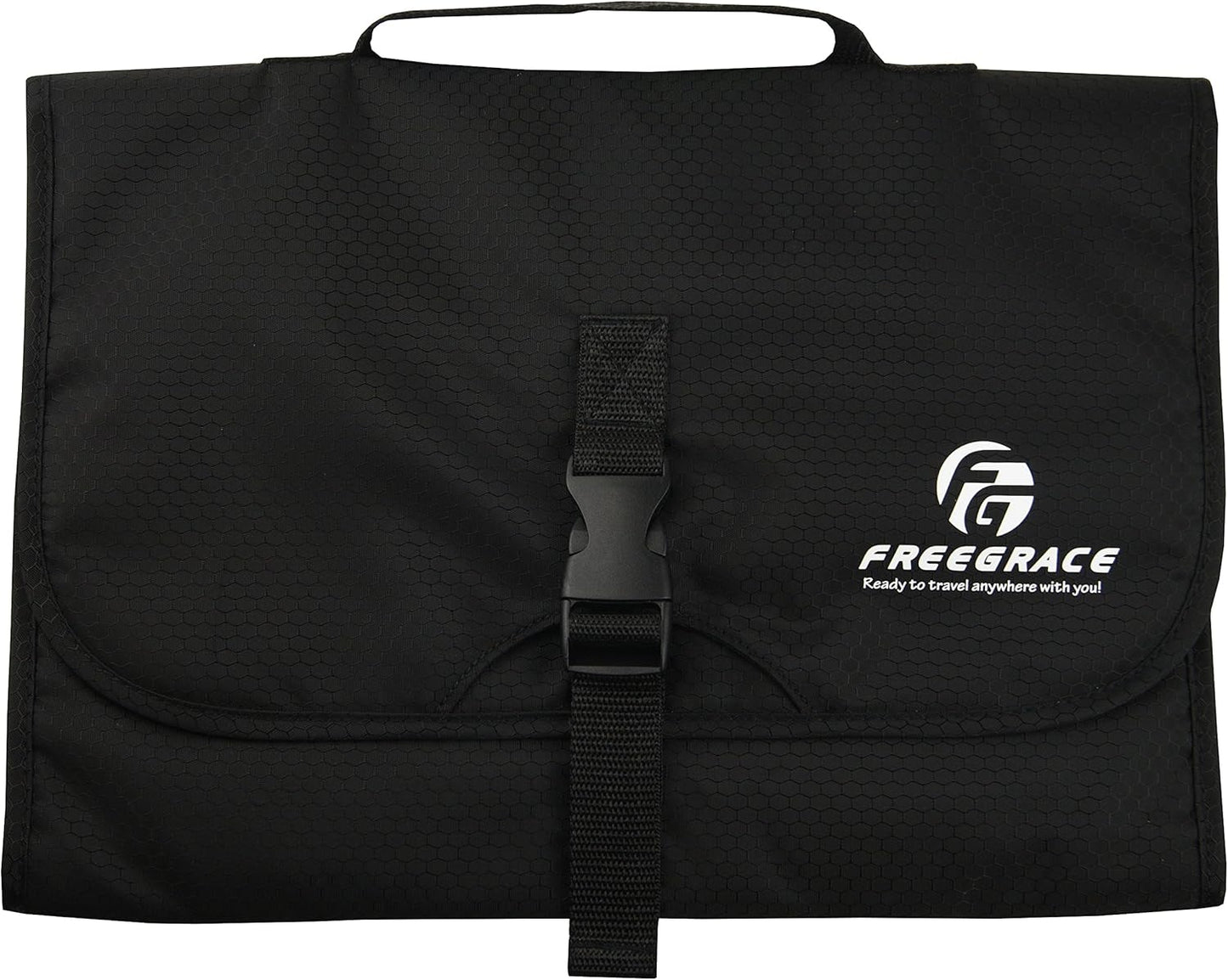 Freegrace Premium Hanging Toiletry Travel Bag - Cosmetic, Jewelry, Toiletry & Accessory Storage Organizer Bag, Large Size, Various Compartments