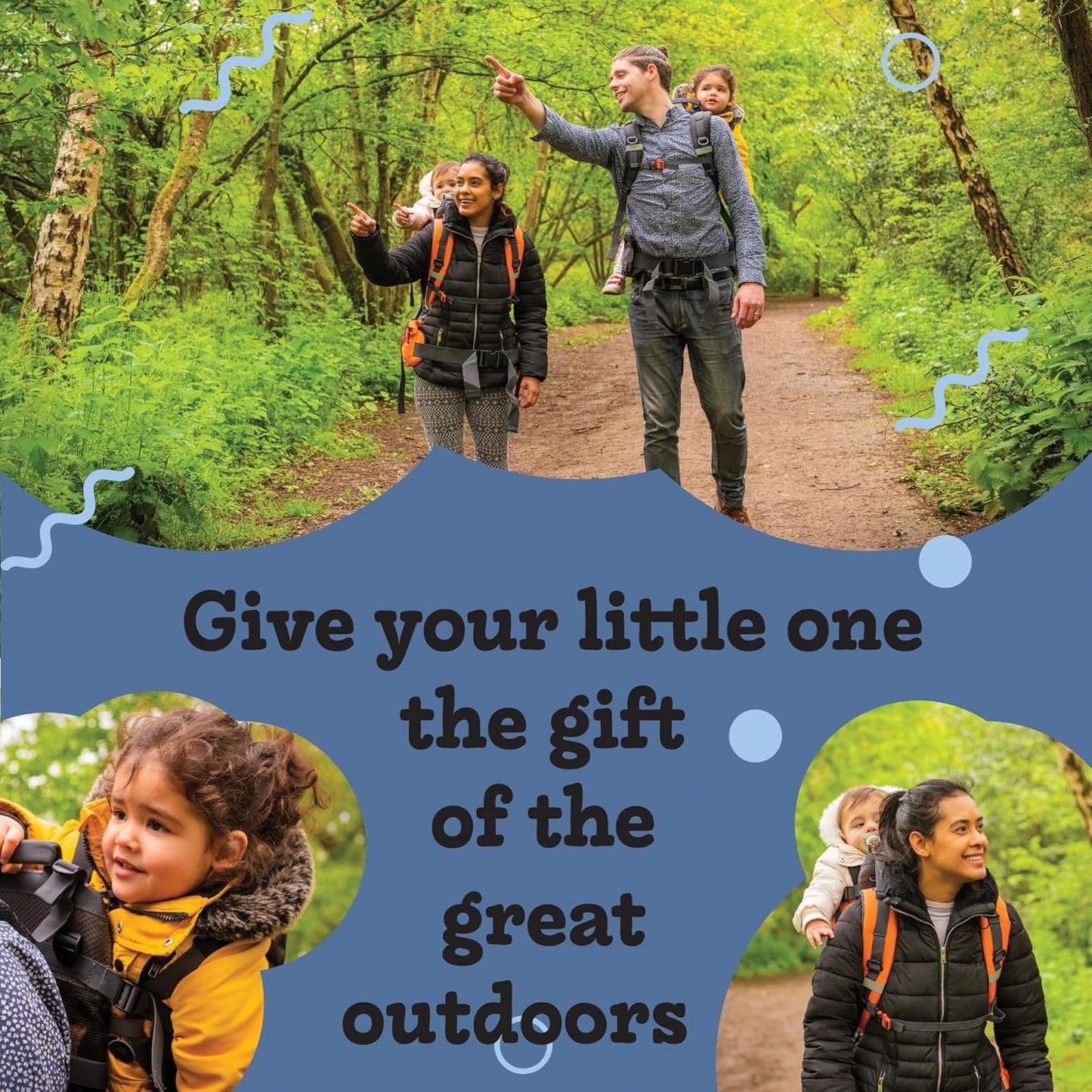 Hiking Baby Carrier Backpack - Comfortable Toddler/Baby Backpack Carrier System with Diaper Change Pad, Insulated Pocket + Rain and Sun Hood to Protect Your Child