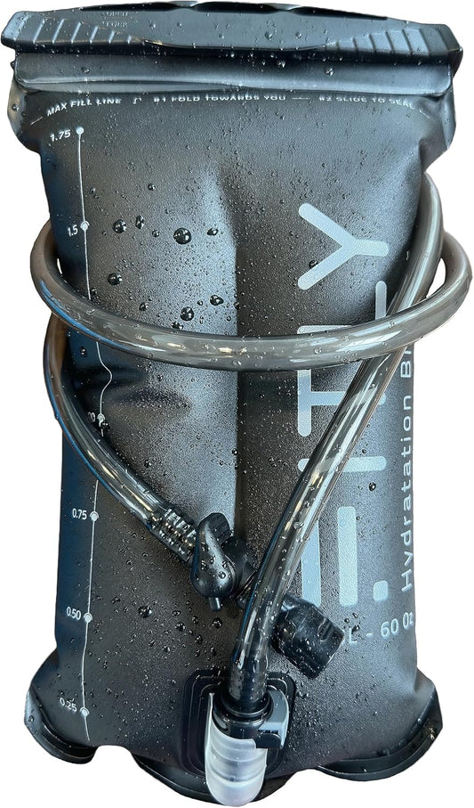 Soft Flask - Shrink As You Drink Soft Water Bottle for Hydration Pack - Folding Water Bottle Ideal for Running, Hiking, Cycling, Climbing & Rigorous Activity