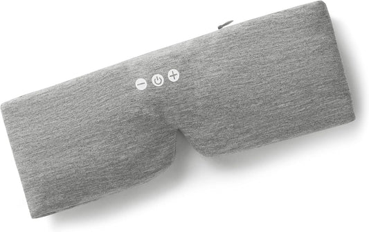 ALASKA BEAR Sleep Headphone Mask Bluetooth 5.2 HD Stereo Noise Reduction 3D Eye Mask for Sleeping Eye Contour Built-in Mask w/Thin Speakers Wireless Audio Sports Headgear(Gray)