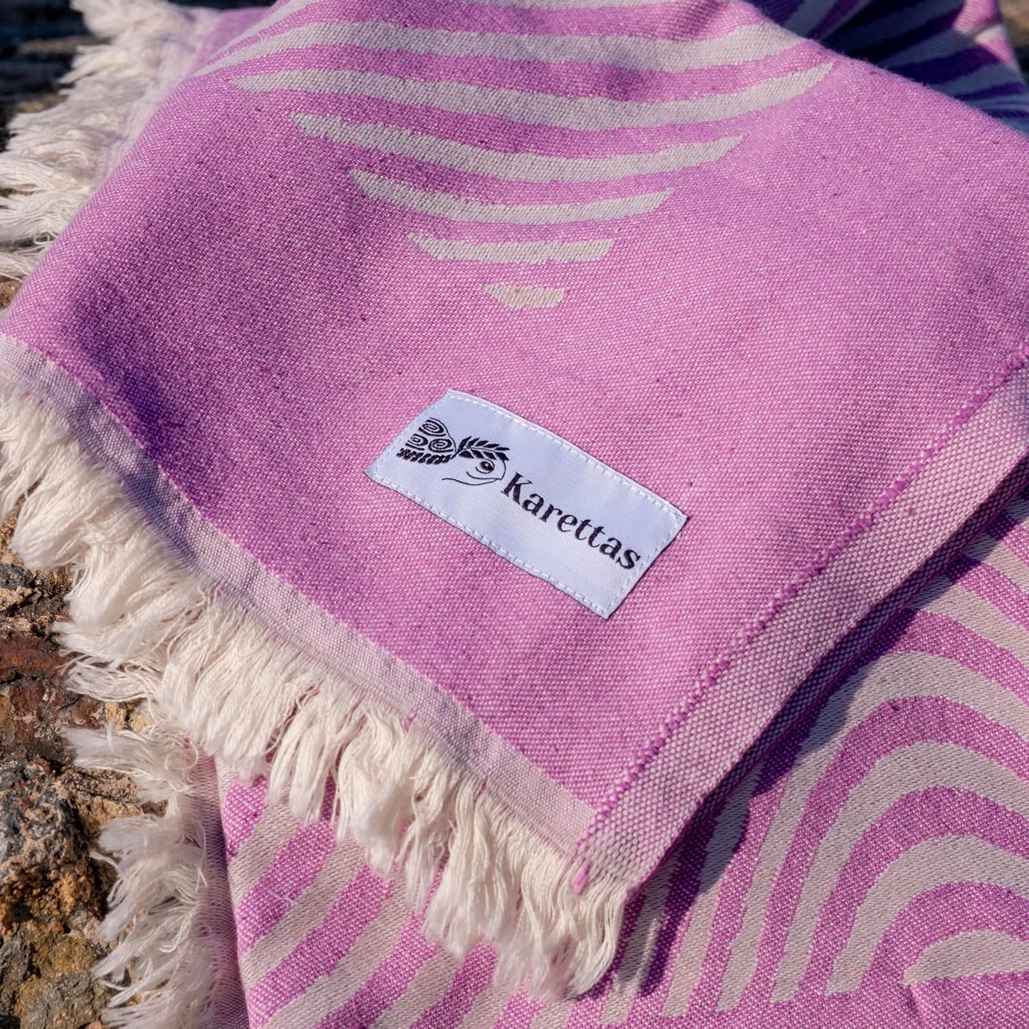 Turkish Beach Towel - 100% Organic Cotton - Soft, Quick-Dry, Sand Proof, Prewashed - Lightweight & Oversized for Beach, Pool, Yoga, Bath, Travel, Gym, Throw - Amethyst (Purple)