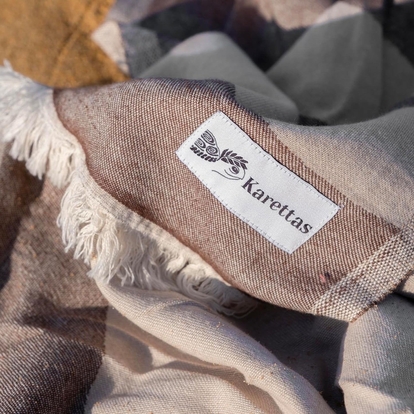 Turkish Beach Towel - 100% Organic Cotton - Soft, Quick-Dry, Sand Proof, Prewashed - Lightweight & Oversized for Beach, Pool, Yoga, Bath, Travel, Gym, Throw - Sienna (Brown)