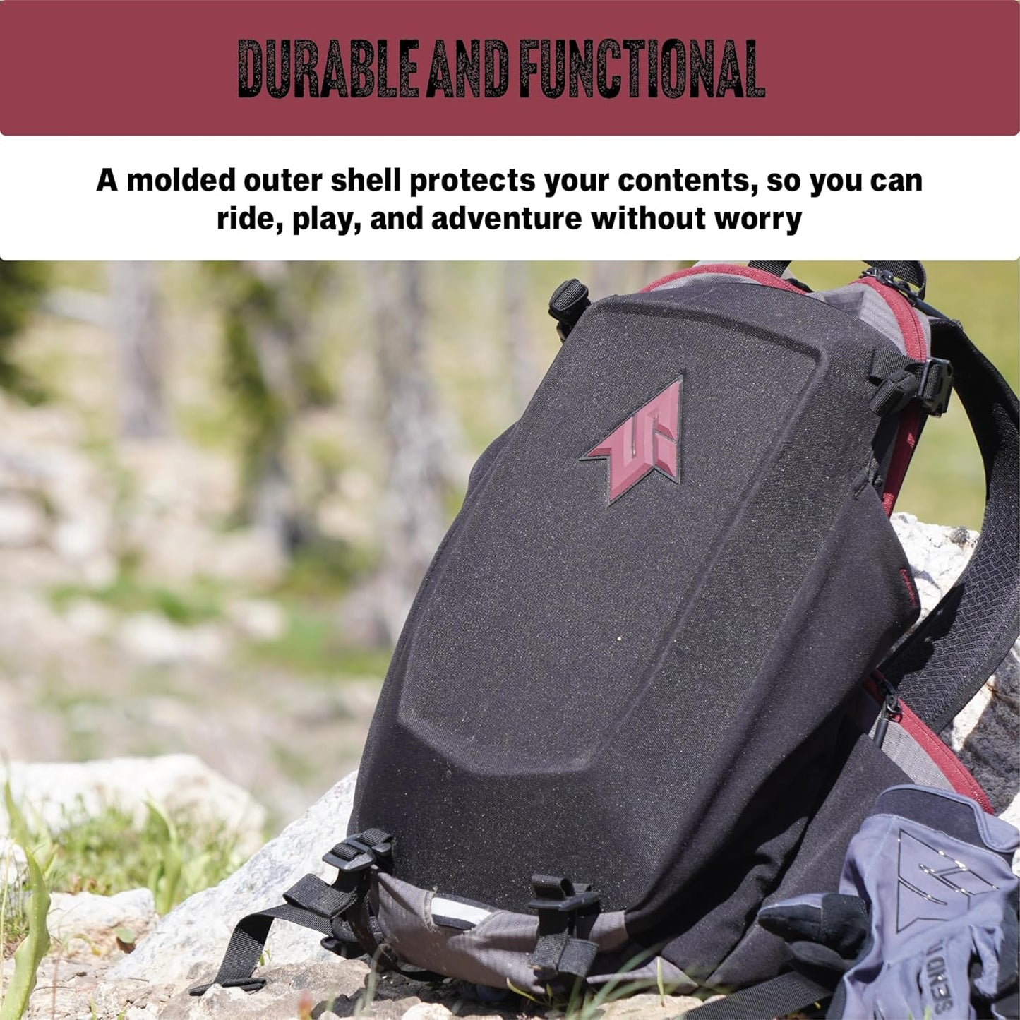 Send It Defender 15 Hydration Backpack - MTB, Moto Bag with Spine Protector for Men and Women. 15L Capacity Mountain Bike Hydration Pack - Mountain Bike Protective Gear – Adjustable Fit for Everyone