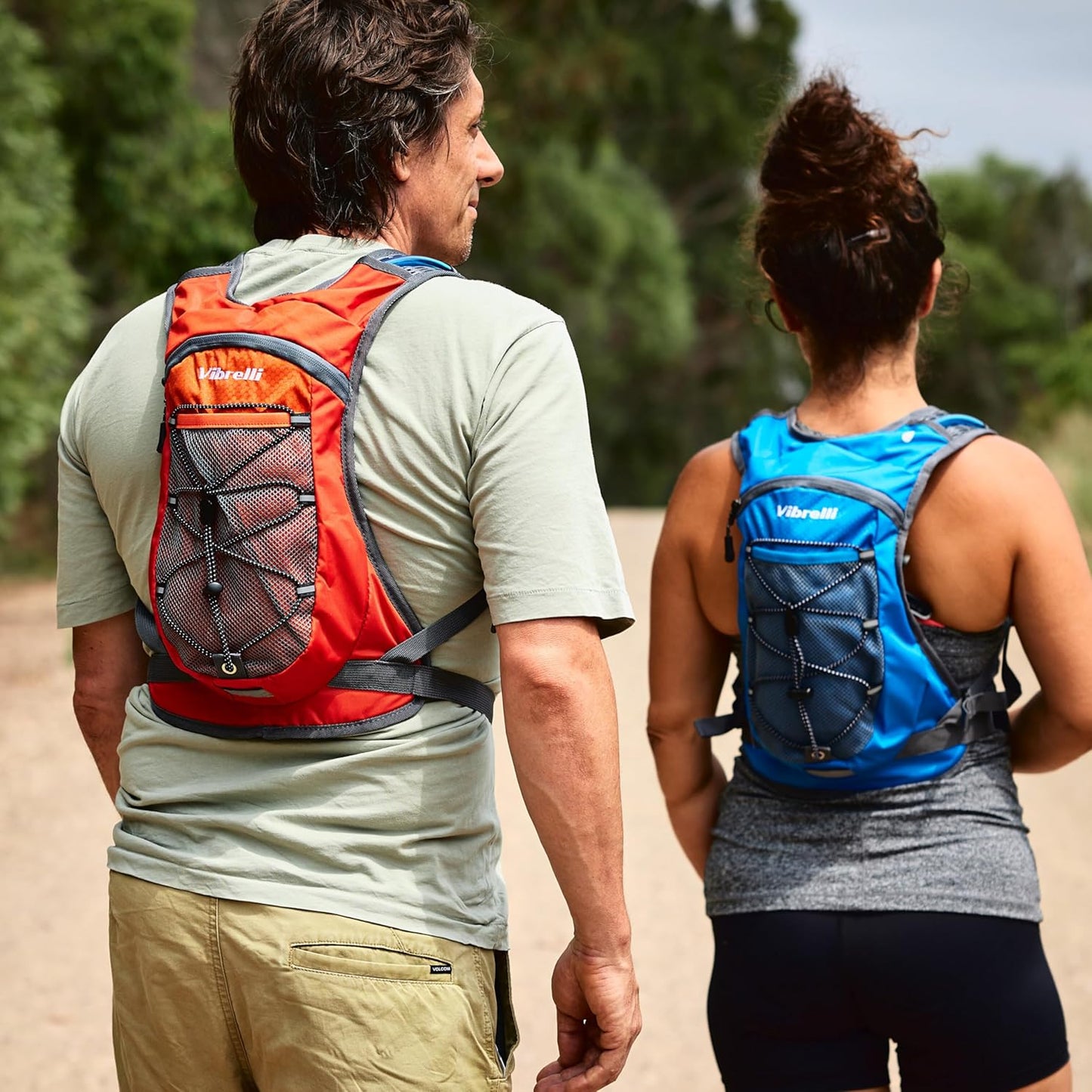 Vibrelli Hydration Backpack & 2L Hydration Bladder - High Flow Bite Valve - Hydration Pack for Cycling, Running, Hiking