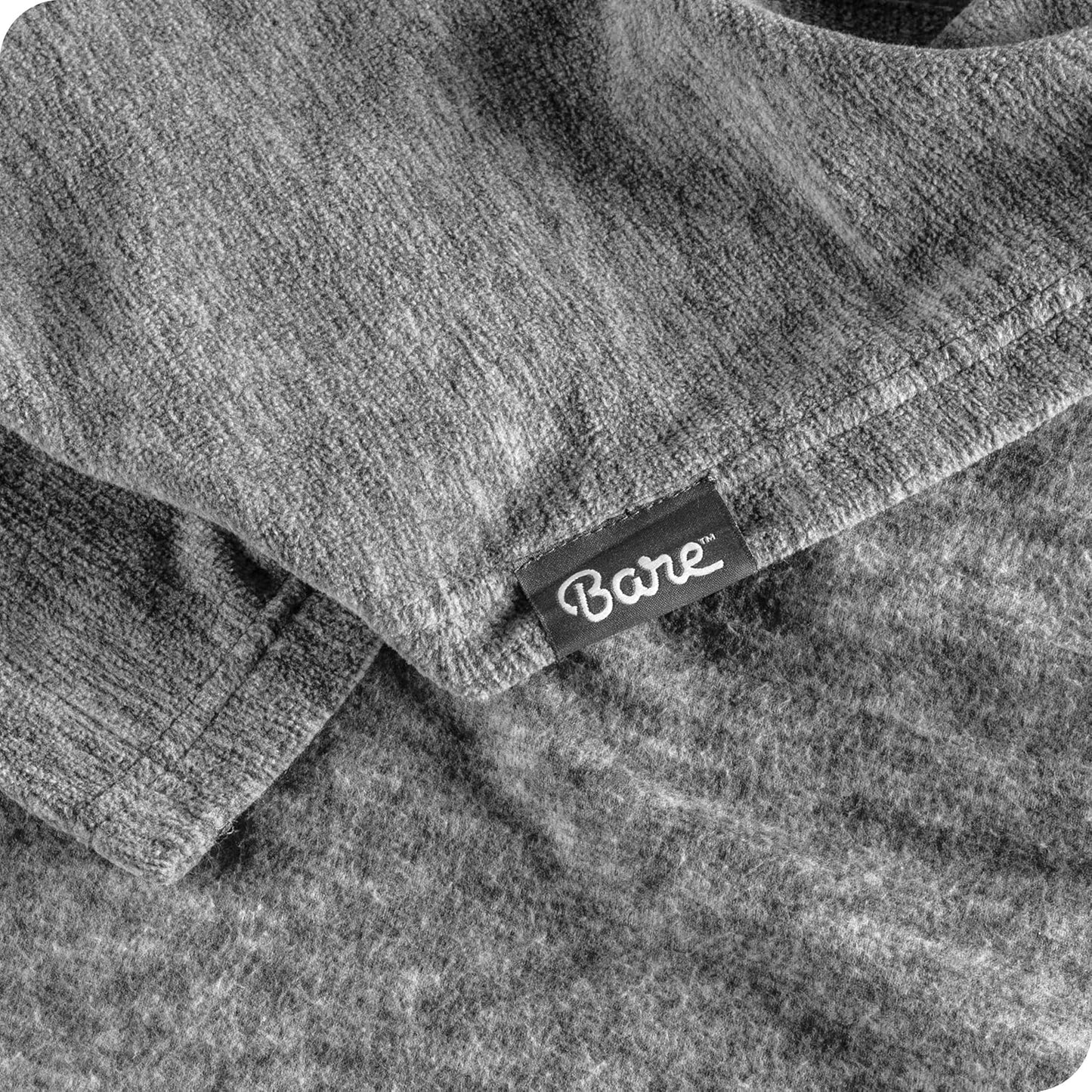 Bare Home Polar Fleece Blanket - Extra Long - Heathered Light Grey - Warm & Cozy - Premium Fleece - Throw for Bed, Camping and Travel - Lightweight (Twin/Twin XL, Heathered Light Grey)